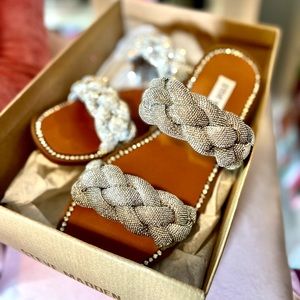 BRAND NEW BLING STEVE MADDEN SANDALS BOUJEE AF😍💅 SIZE 8